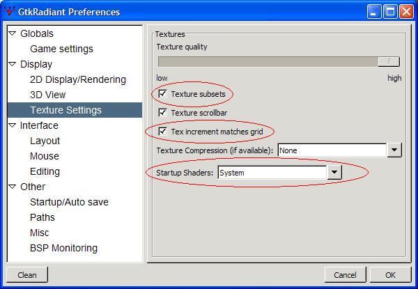 Preferences Window